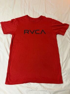 RVCA Red Short-Sleeve Logo Tee